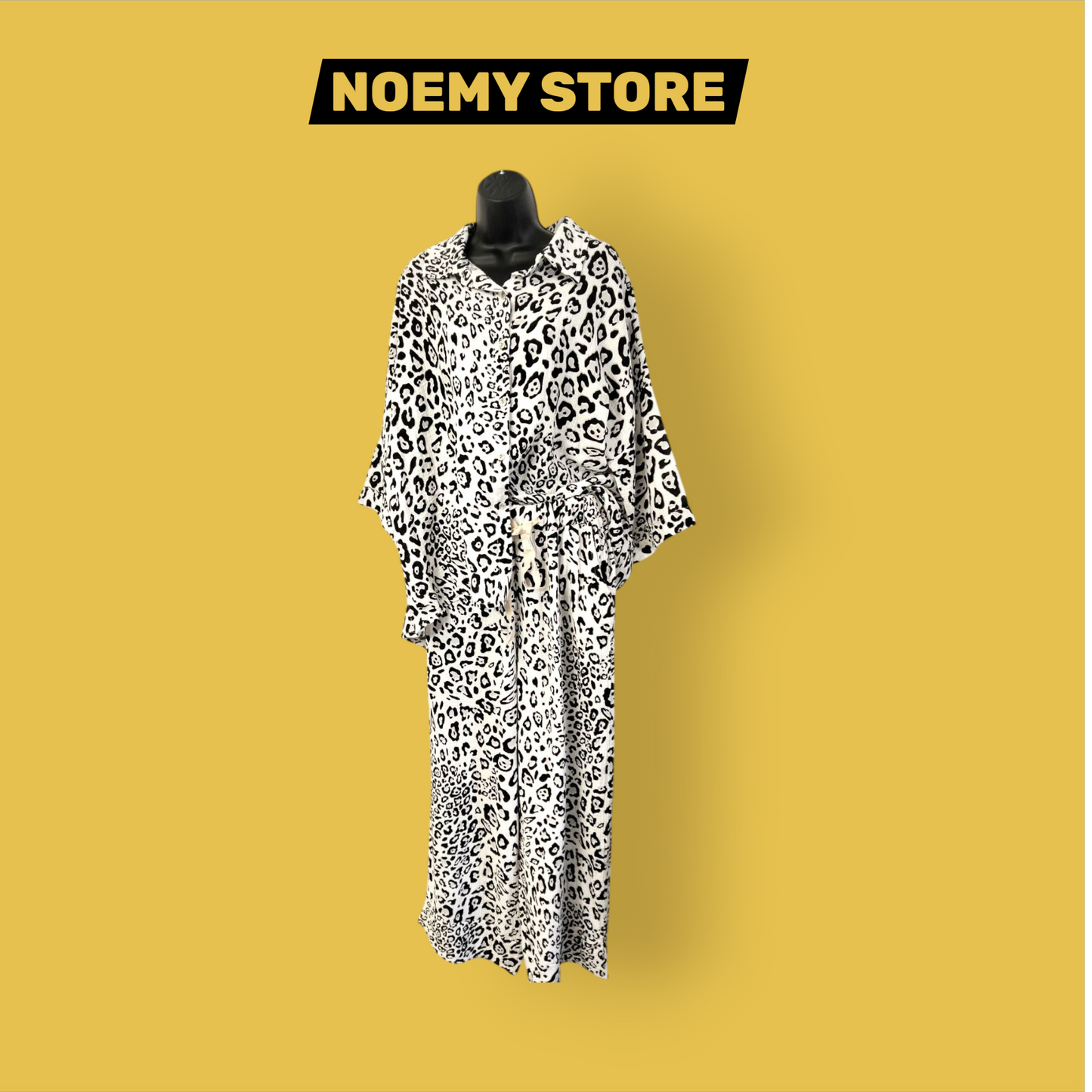 Completo leopardato veste fino una tg L