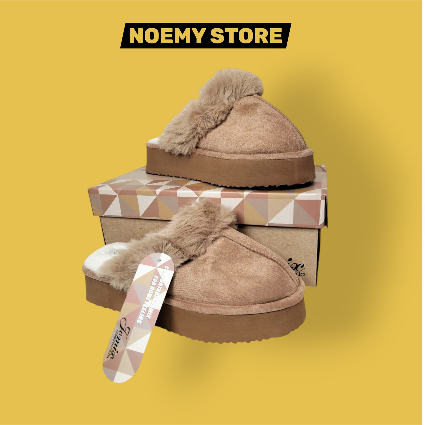 Ciabatte Invernali Platform in Suede con Pelliccia - Comfort Totale
