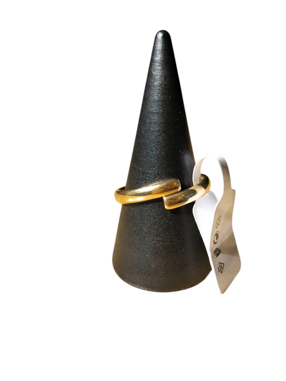 Anello a campanella in acciaio inossidabile regolabile colore oro
