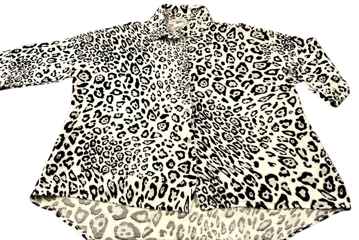 Completo leopardato veste fino una tg L
