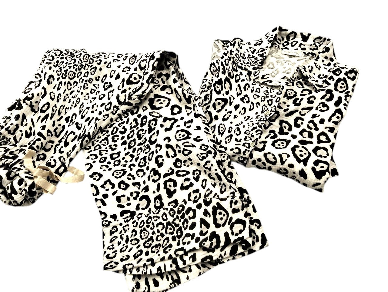 Completo leopardato veste fino una tg L