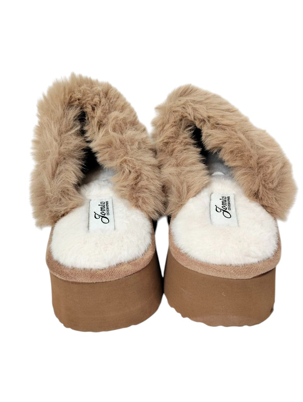 Ciabatte Invernali Platform in Suede con Pelliccia - Comfort Totale