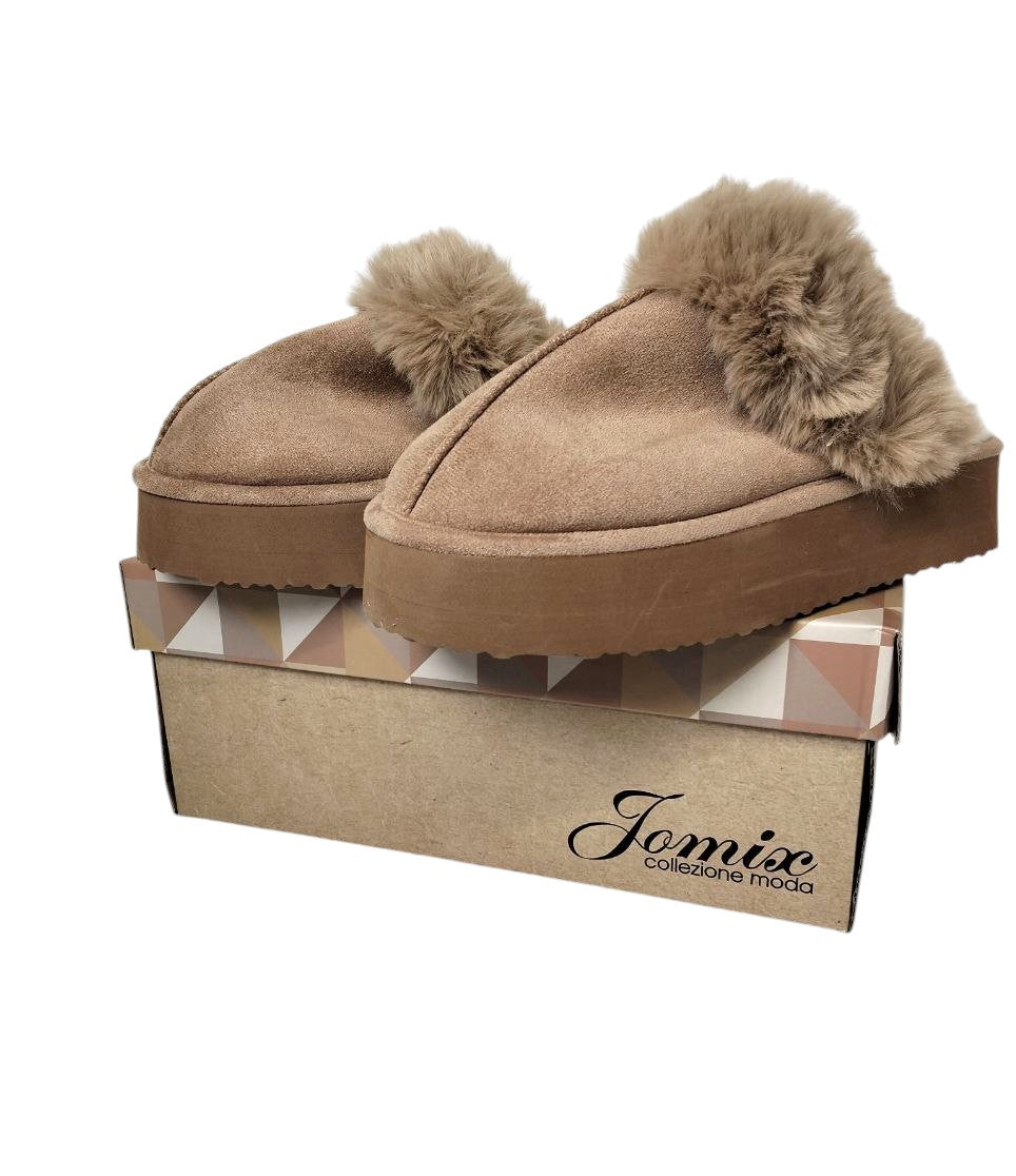 Ciabatte Invernali Platform in Suede con Pelliccia - Comfort Totale
