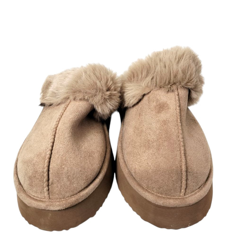 Ciabatte Invernali Platform in Suede con Pelliccia - Comfort Totale