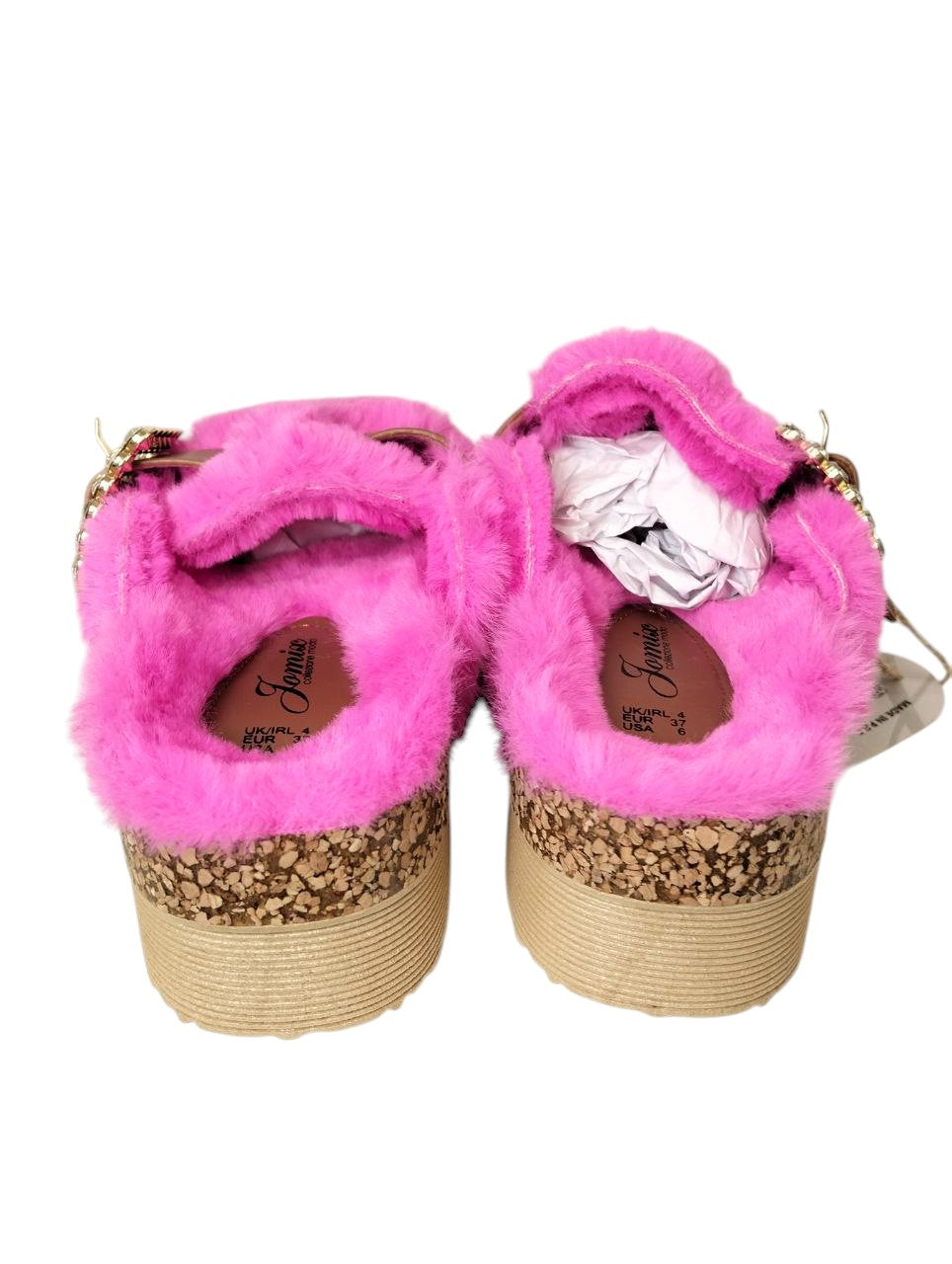 Ciabatte Mules Platform Pelo Rosa Barbiecore