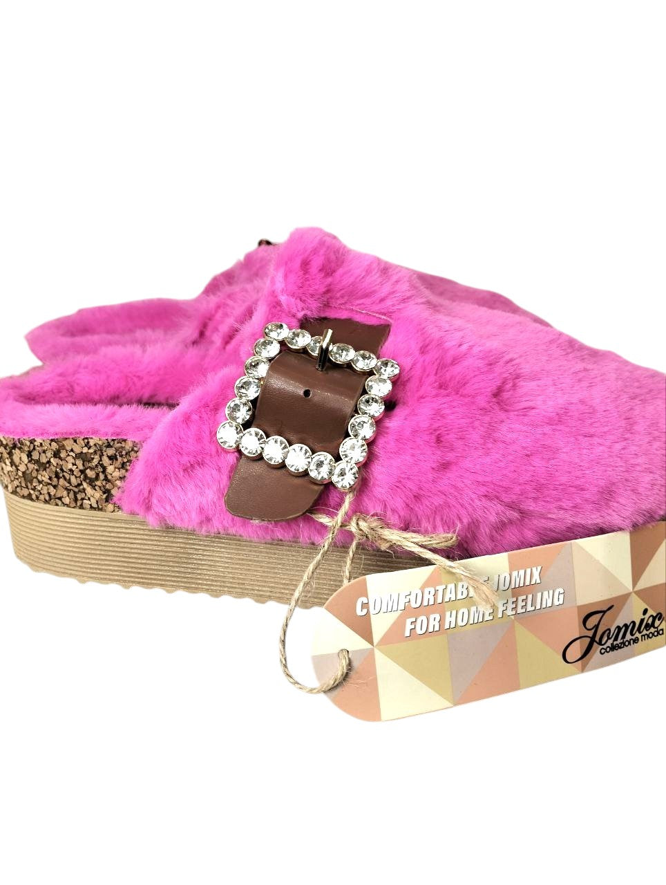 Ciabatte Mules Platform Pelo Rosa Barbiecore