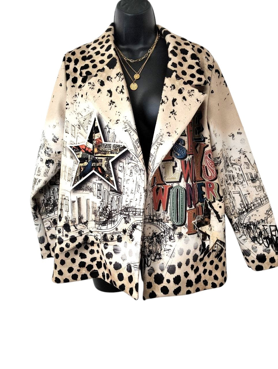 Blazer 'Street Art Leopard