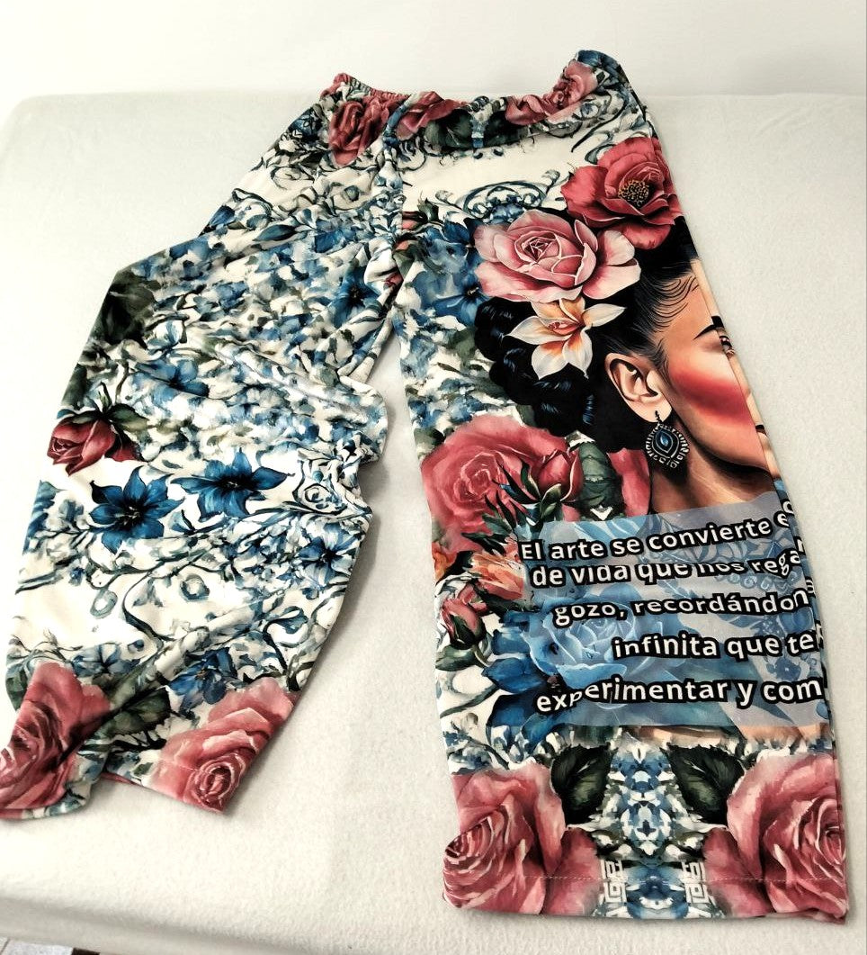Completo 2 Pezzi Artistico 'Frida' Made in Italy - Morbido Effetto Velluto