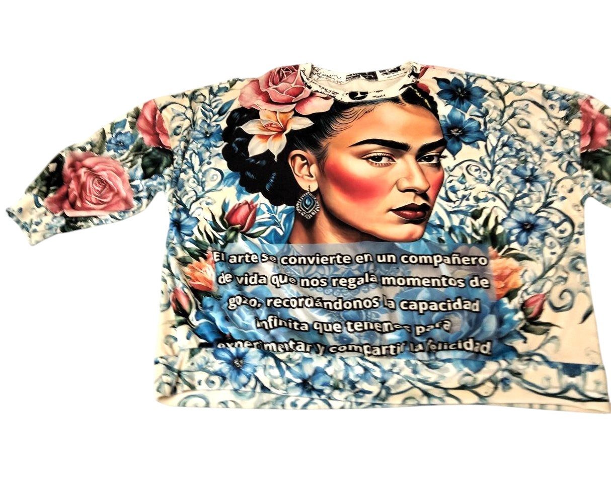 Completo 2 Pezzi Artistico 'Frida' Made in Italy - Morbido Effetto Velluto