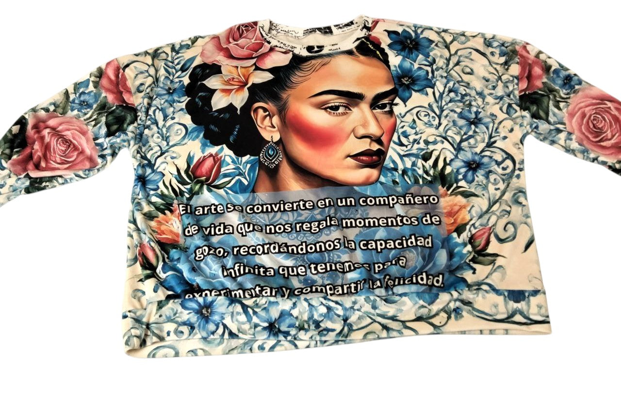 Completo 2 Pezzi Artistico 'Frida' Made in Italy - Morbido Effetto Velluto