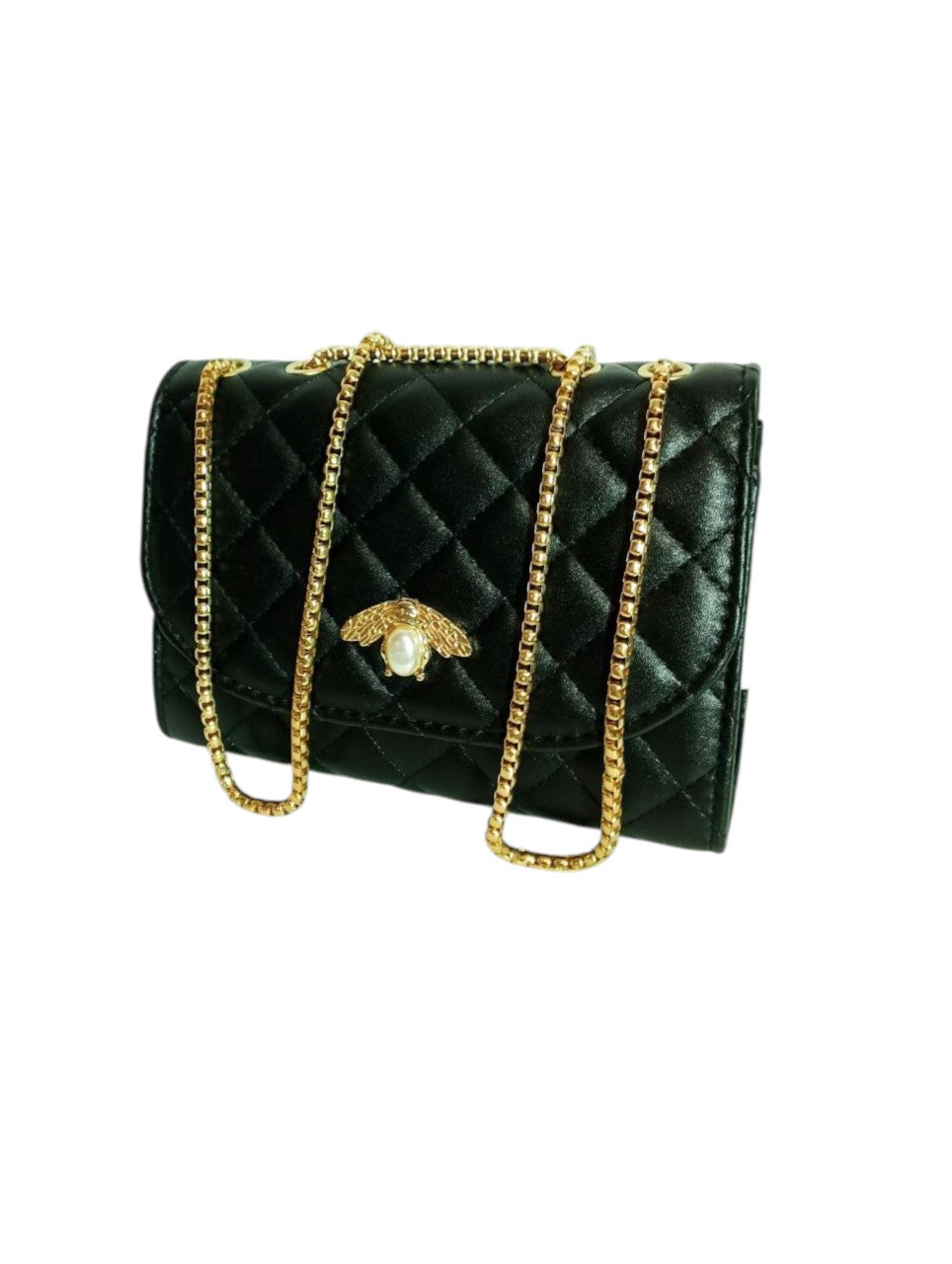Borsa APETTA tracolla nera e oro