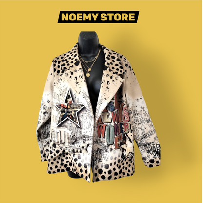 Blazer 'Street Art Leopard