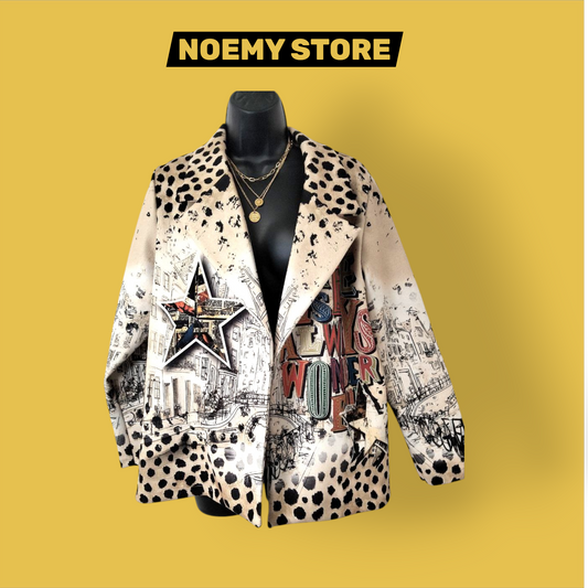 Blazer 'Street Art Leopard