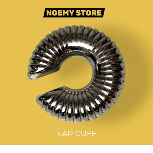 Orecchino ear cuff in acciaio inossidabile colore argento