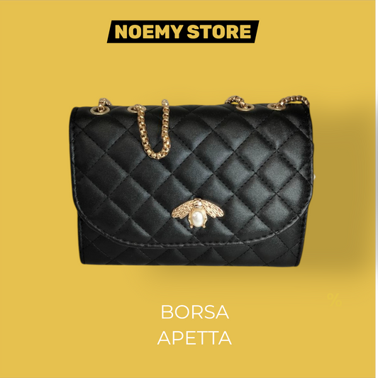 Borsa  APETTA  tracolla nera e oro