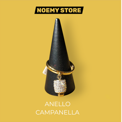 Anello a campanella in acciaio inossidabile regolabile colore oro