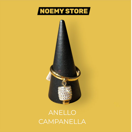 Anello a campanella in acciaio inossidabile regolabile colore oro