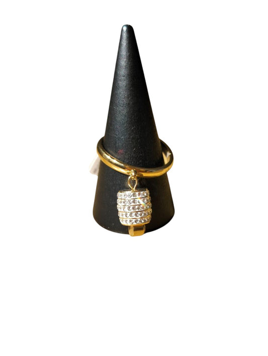 Anello a campanella in acciaio inossidabile regolabile colore oro