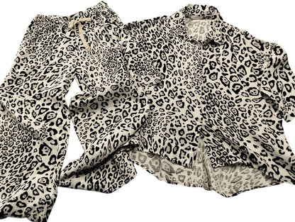 Completo leopardato veste fino una tg L