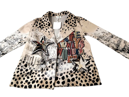 Blazer 'Street Art Leopard